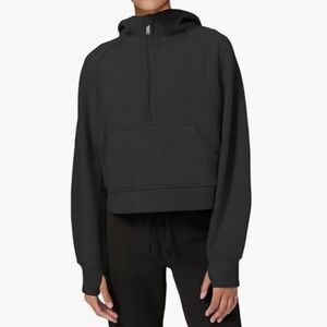 Laslulu Black Women's Quarter zip Hoodie